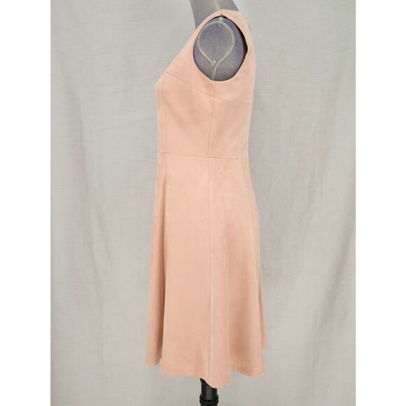Calvin Klein Dress Womens 4 Pale Pink Faux Suede Microfiber Sleeveless Career - Picture 11 of 14